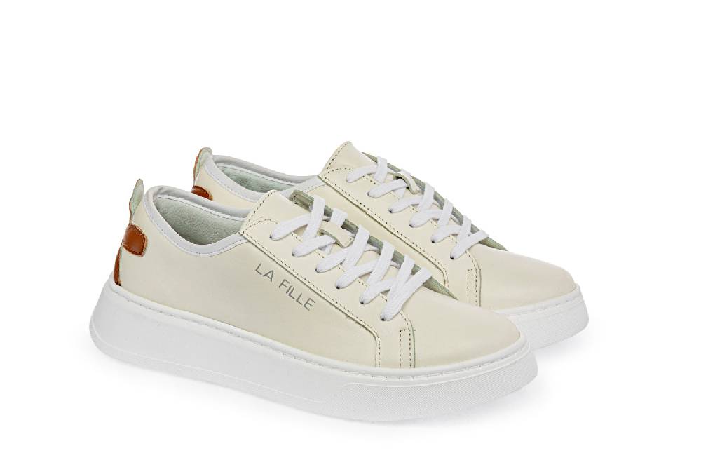 L.Pucci Sneakers P91212P Ecru-Camel Nuova