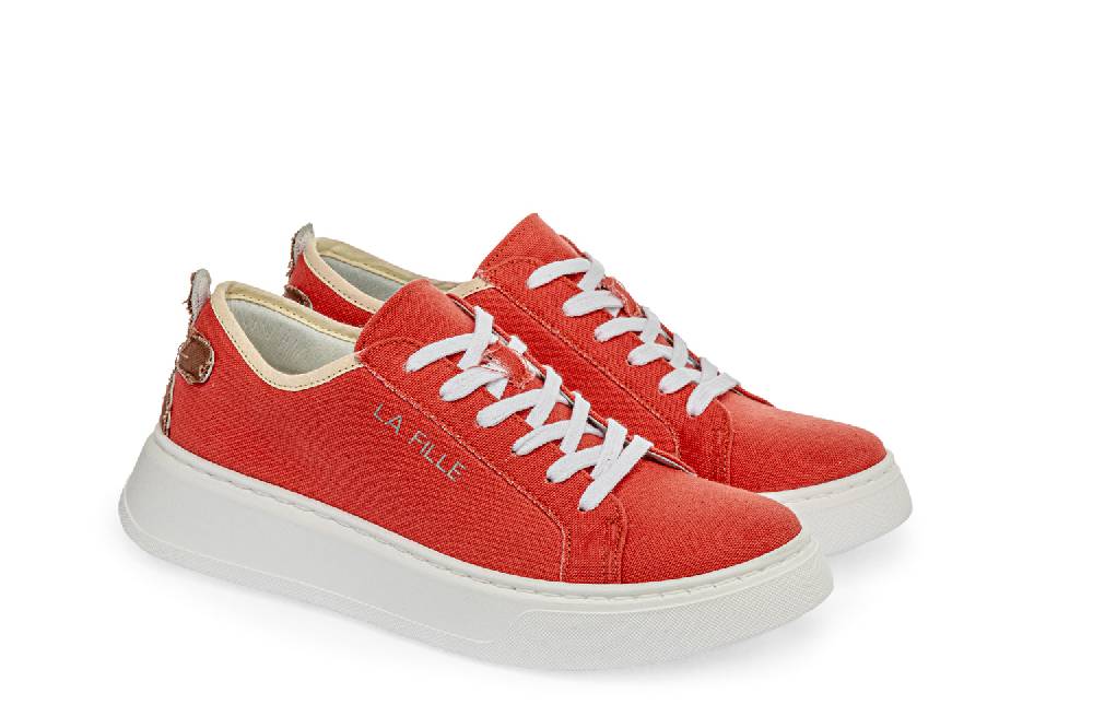 L.Pucci Sneakers P91222C Orange-Camel Italy