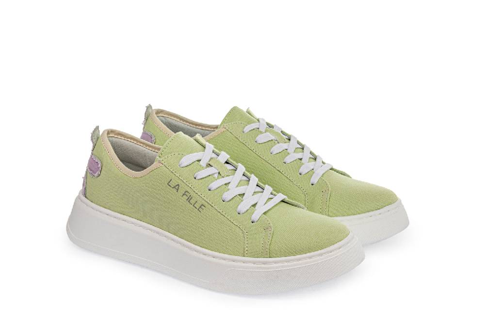 L.Pucci Sneakers P91222C Water Green-Lilac Nuovo