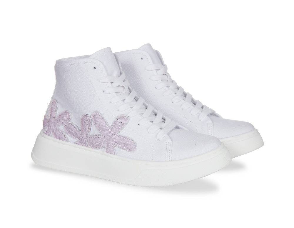 L.Pucci Basket P91223C White-Lilac Qualità