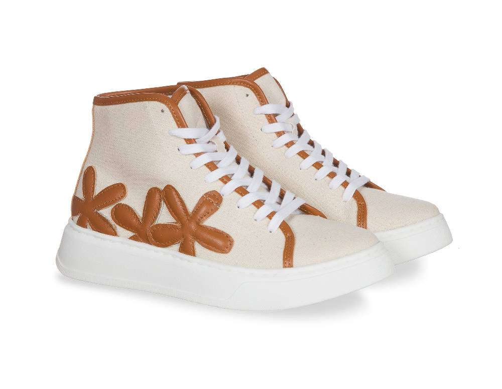 L.Pucci Basket P91223C Ecru-Camel Spedizione Gratuita