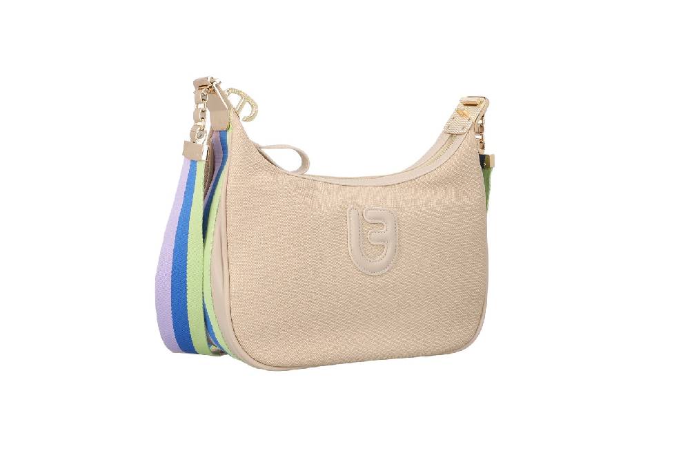 L.Pucci Farah Stripes Canvas Beige Qualità