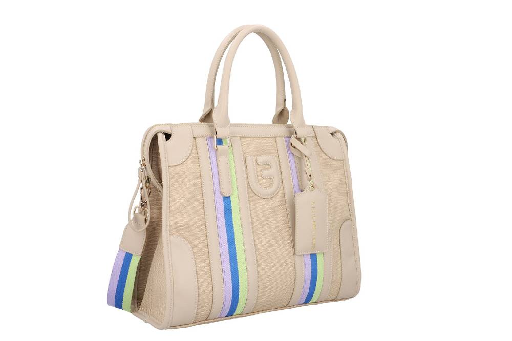 L.Pucci Asmara Stripes Canvas Beige Outlet