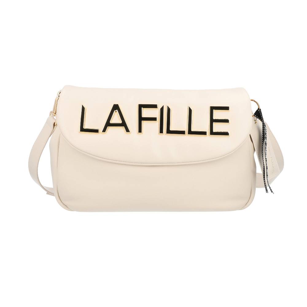 L.Pucci Odette Metal Logo Line Dirty White Lightning offer