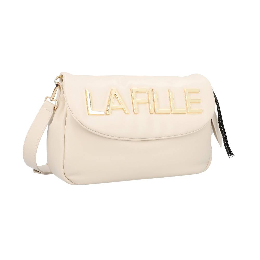 L.Pucci Odette Metal Logo Line Dirty White Lightning offer