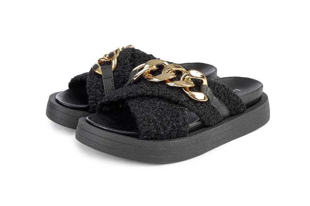 L.Pucci Slipper SA84028MS Black Economico