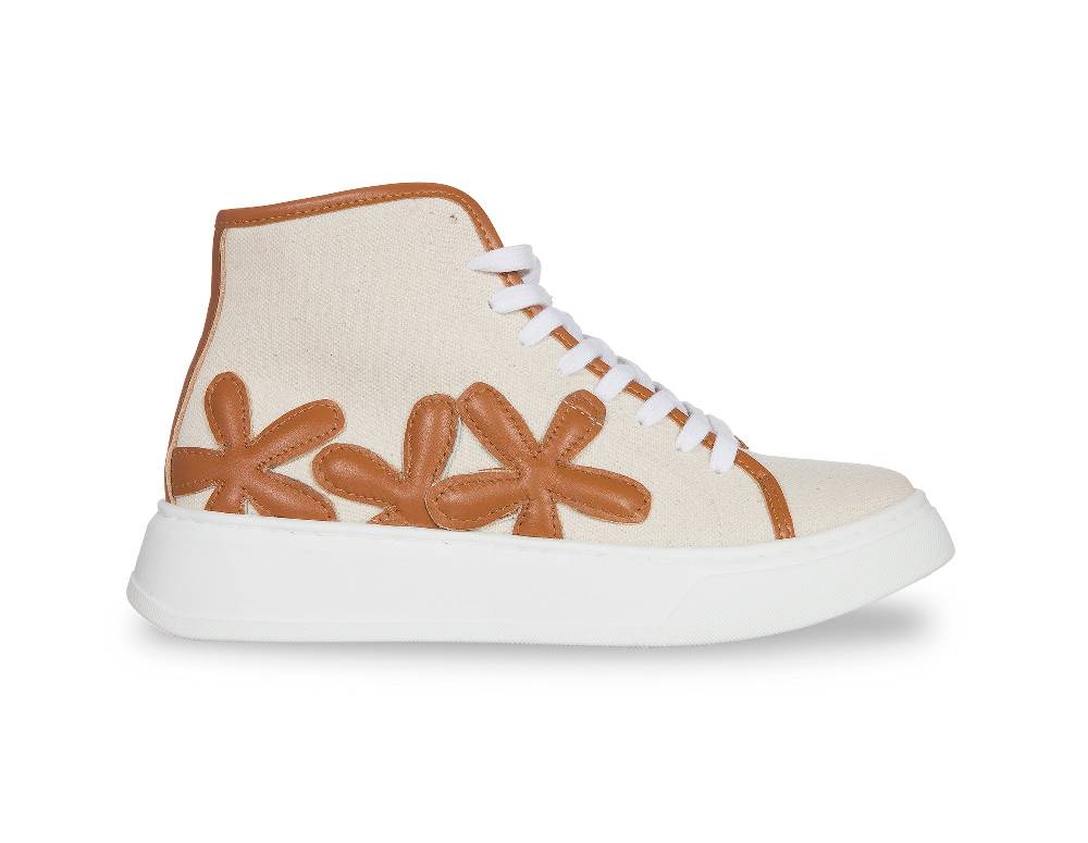 L.Pucci Basket P91223C Ecru-Camel Prezzo di fabbrica