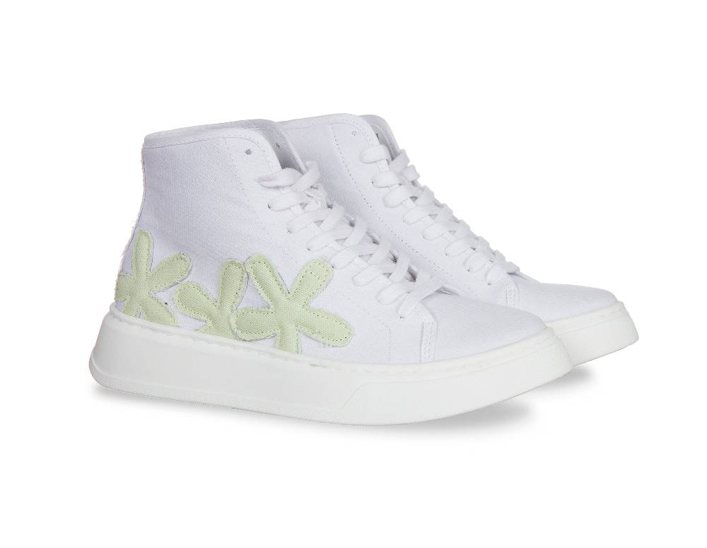 L.Pucci Basket P91223C White-Teal Offerta speciale