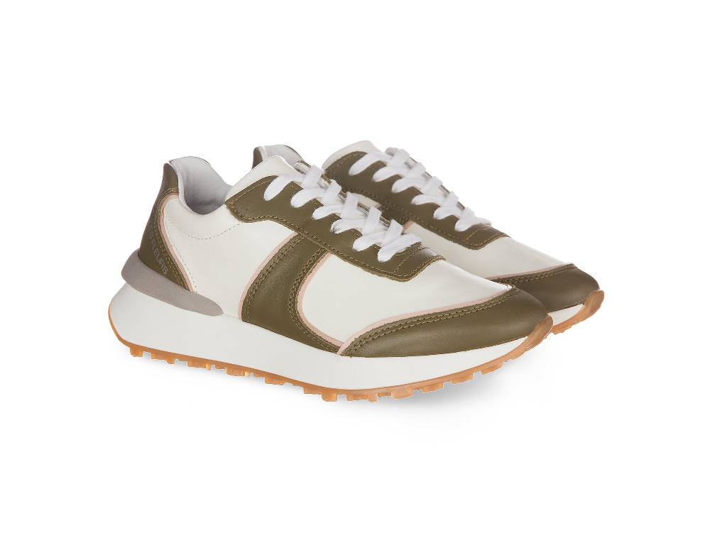 L.Pucci Missouri Leather White-Green Aviation Nuovi prodotti