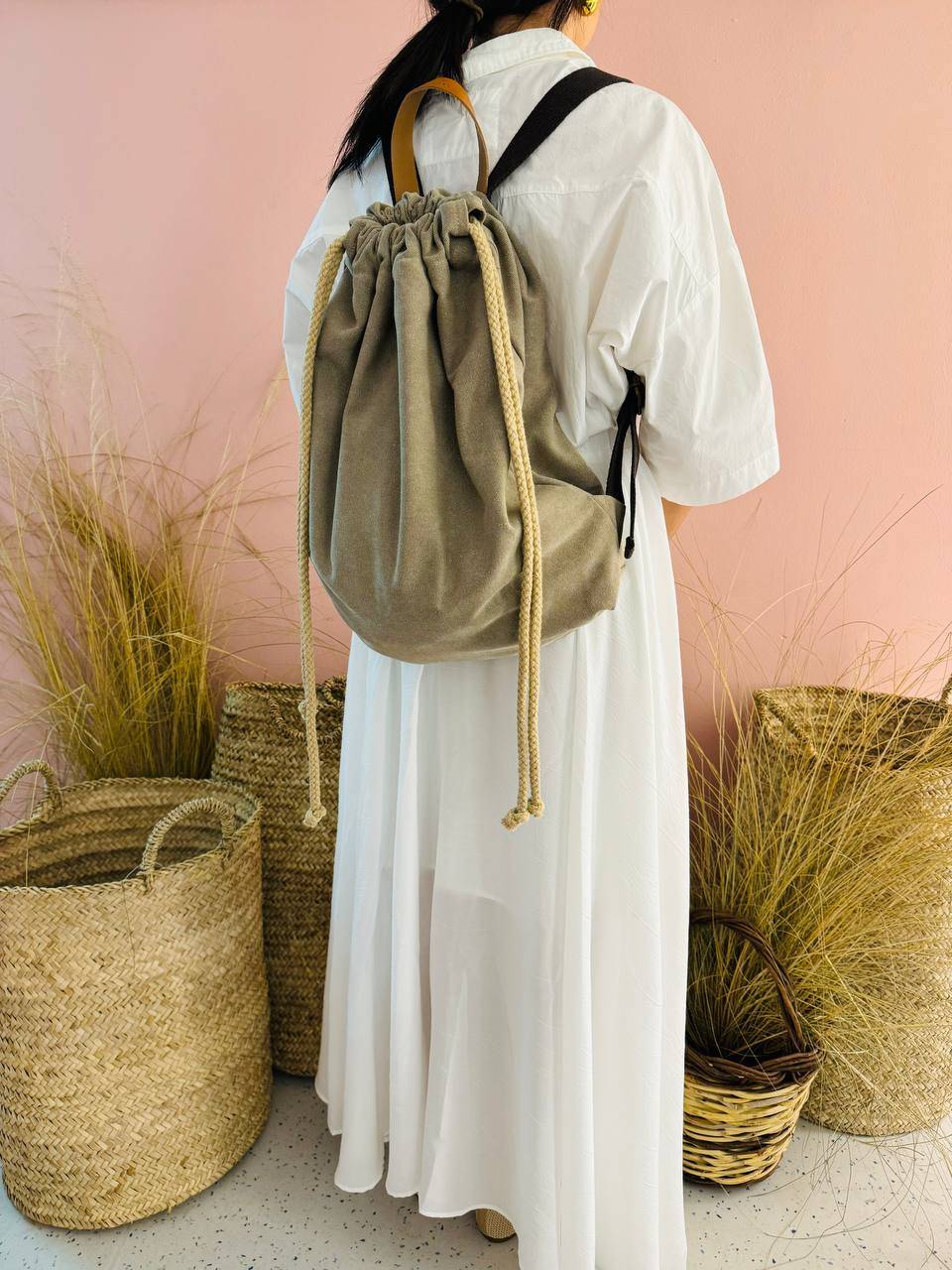 La Sellerie COUNTRY backpack beige Sconto