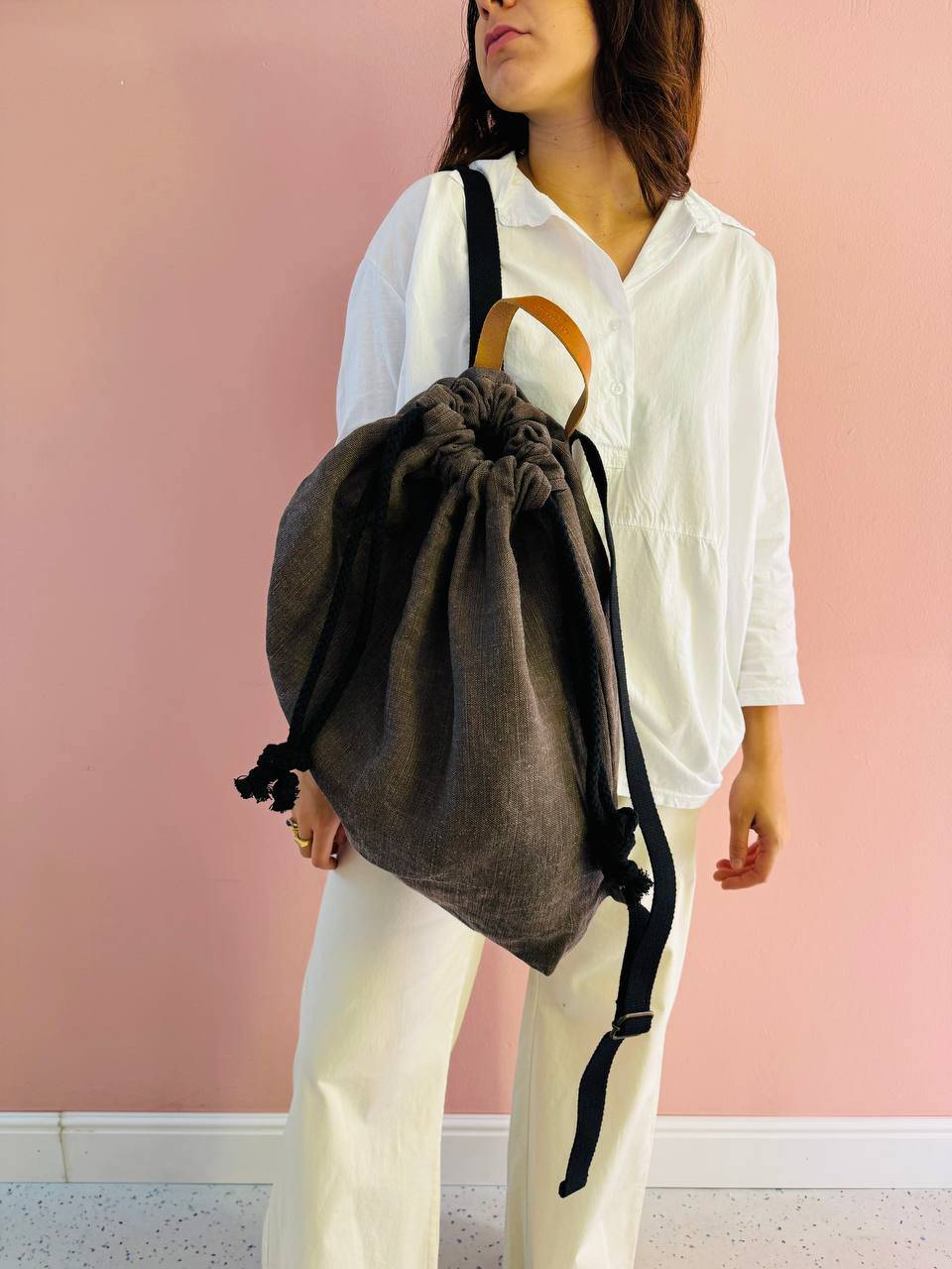 La Sellerie COUNTRY backpack light brown Offerta