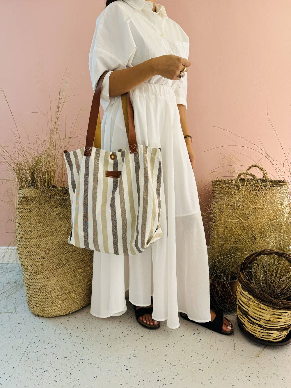 La Sellerie POP BAG Marina beige Negozio