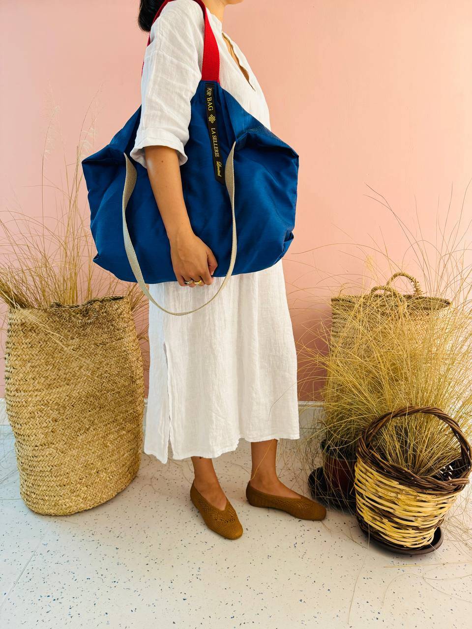 La Sellerie POP BAG Shantung blu 2025