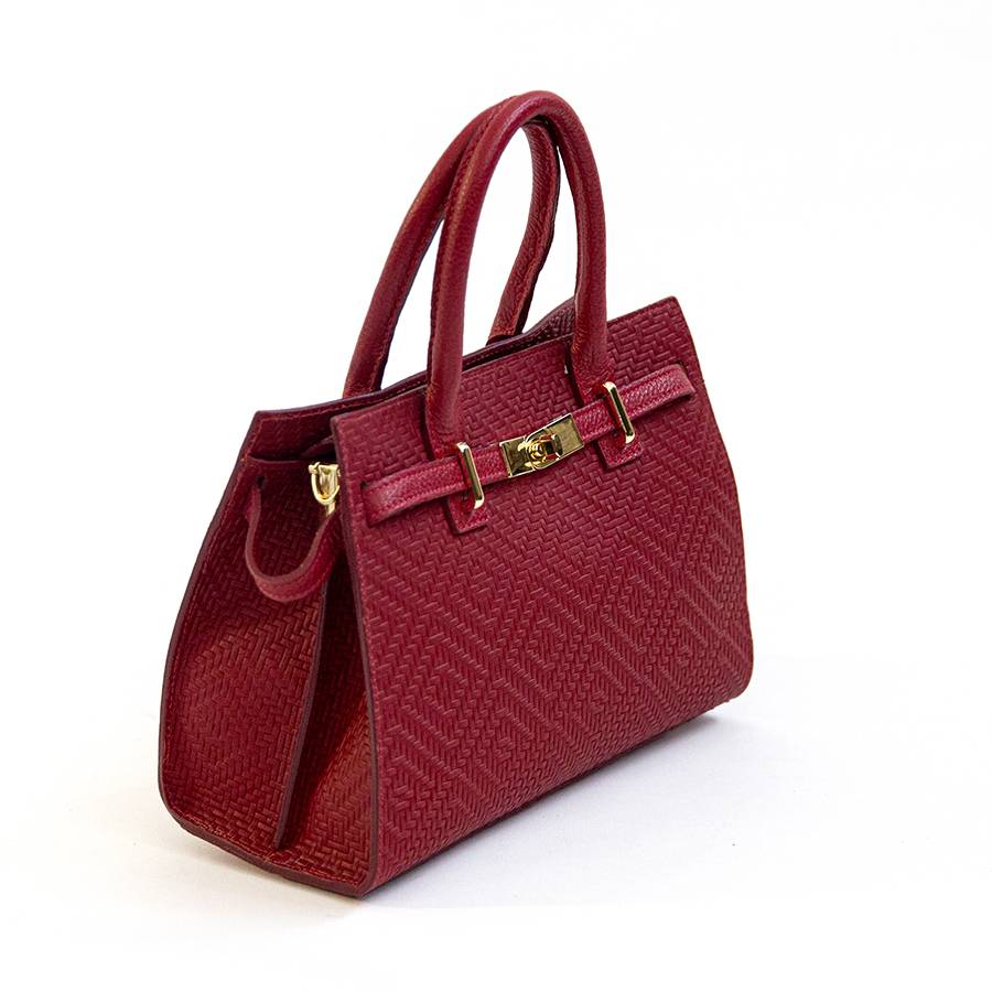 Laura Di Maggio KELLY – Borsa in pelle serigrafata rossa Affare Del Giorno