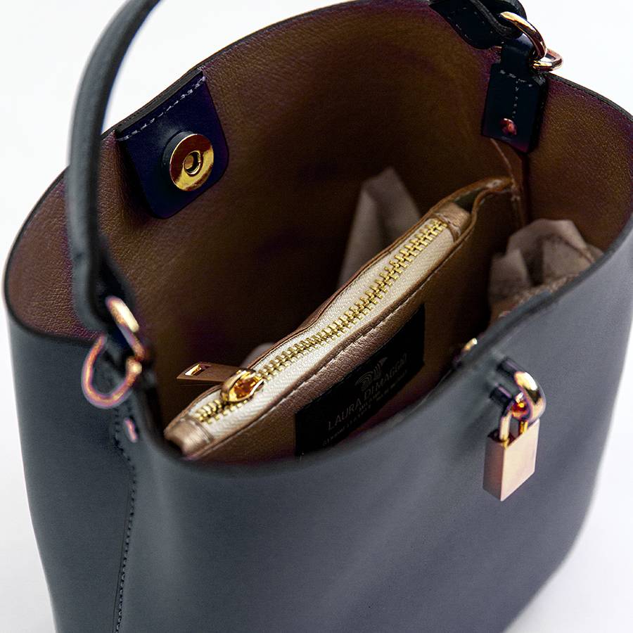 Laura Di Maggio WAVE – Borsa in pelle elegant blu notte Sottocosto