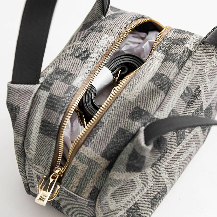 Laura Di Maggio FANTASY – Bauletto in camoscio stampato taupe Presa