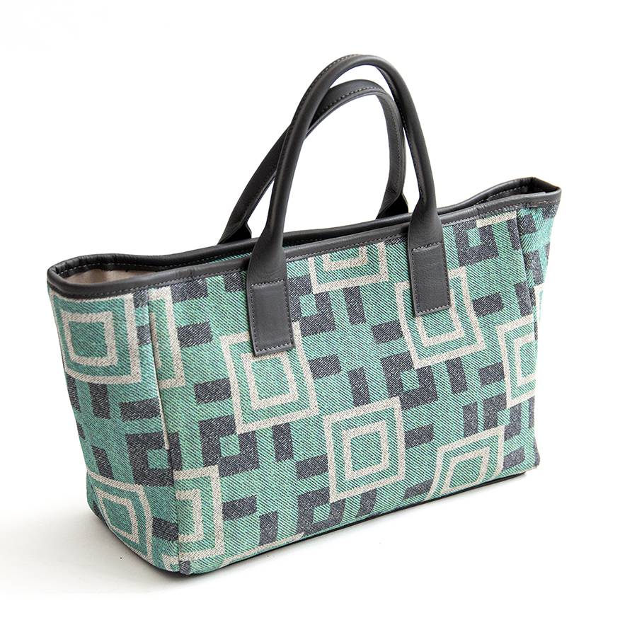 Laura Di Maggio MILANO FANTASY – Borsa in pelle e camoscio stampato tiffany Offerta