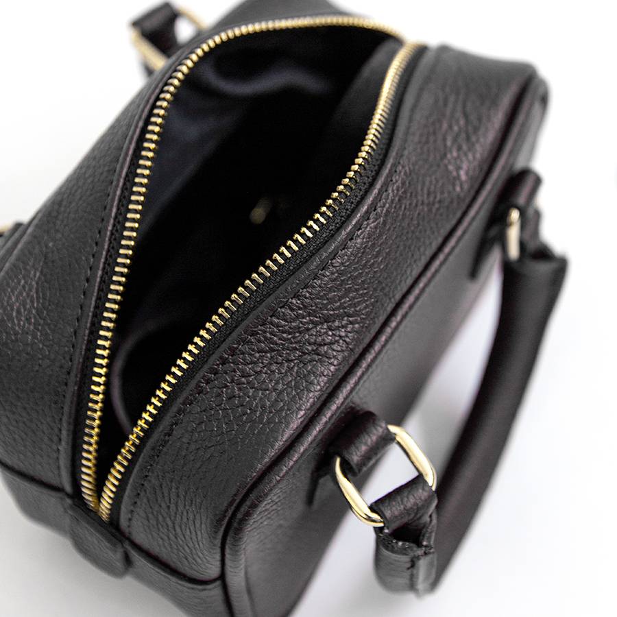 Laura Di Maggio NENA – Miny bauletto in pelle nero Outlet
