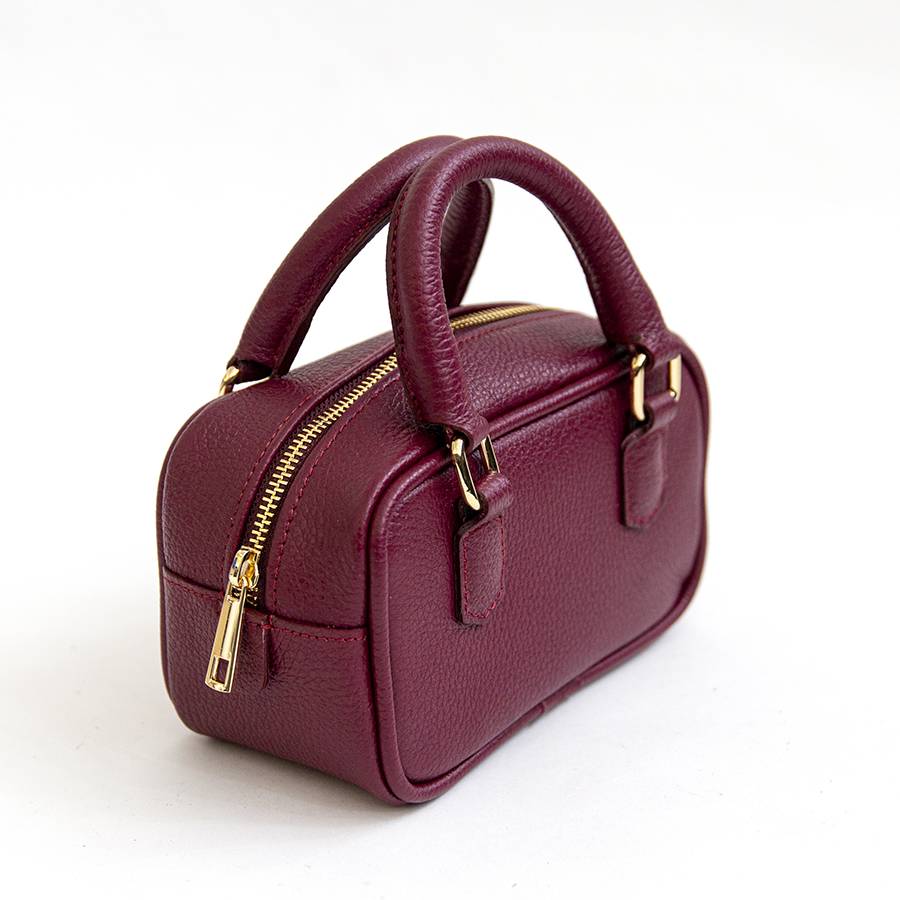 Laura Di Maggio NENA – Miny bauletto in pelle vinaccia In Vendita