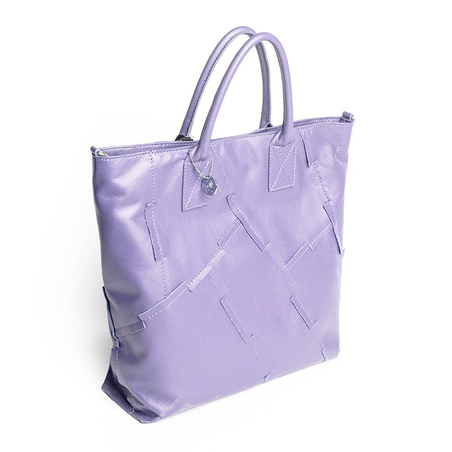 Laura Di Maggio UMA – Tote bag in pelle nappa lavanda Vendita Calda