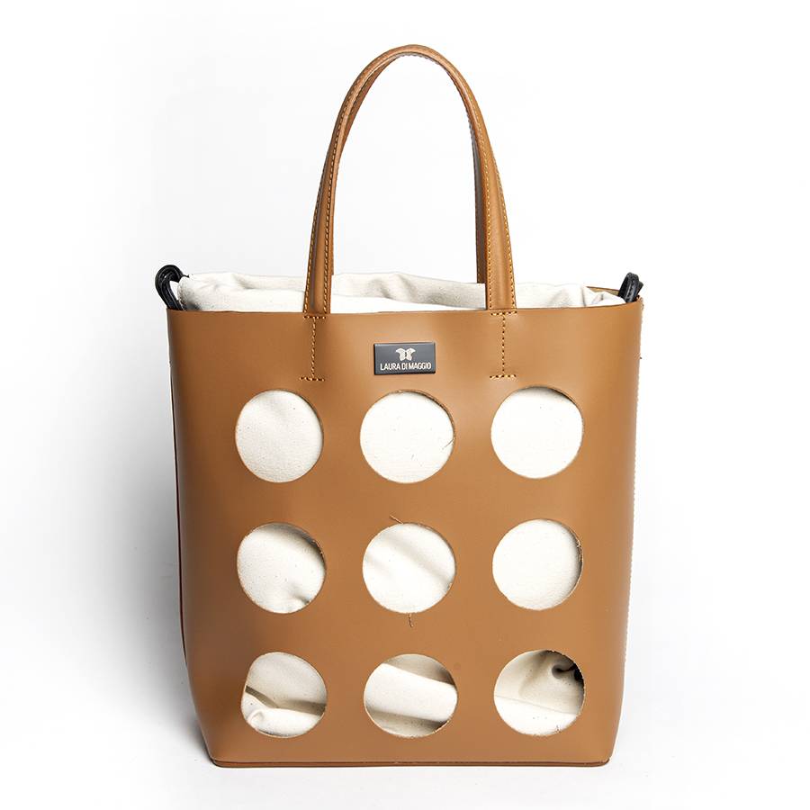 Laura Di Maggio NOAH TOTE – Borsa in pelle elegant traforata cuoio I Più Venduti