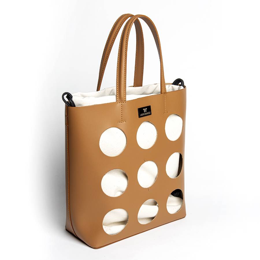 Laura Di Maggio NOAH TOTE – Borsa in pelle elegant traforata cuoio I Più Venduti