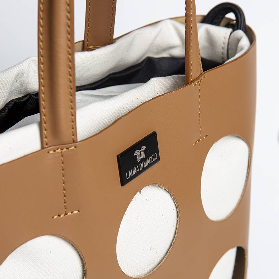 Laura Di Maggio NOAH TOTE – Borsa in pelle elegant traforata cuoio I Più Venduti