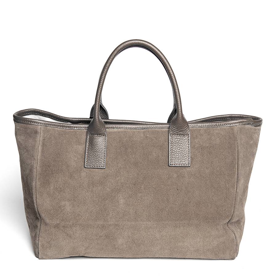 Laura Di Maggio MILANO – Borsa in pelle e camoscio taupe In Saldo