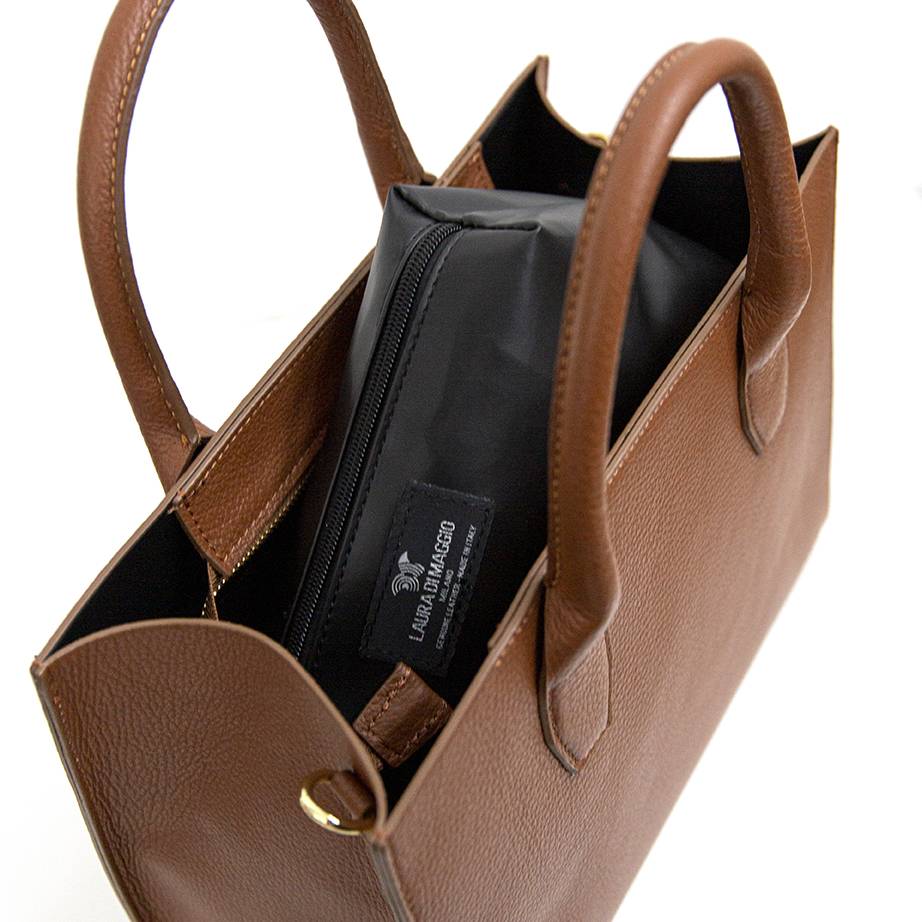 Laura Di Maggio MIRIAM – Borsa in pelle dollaro marrone Moda