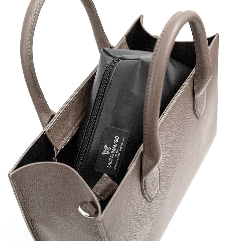 Laura Di Maggio MIRIAM – Borsa in pelle dollaro taupe 2025