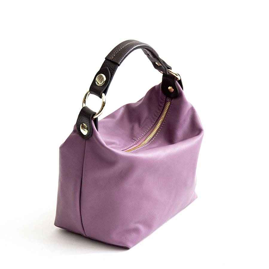 Laura Di Maggio DEMY SMALL – Sacca in pelle nappa lavanda In Linea