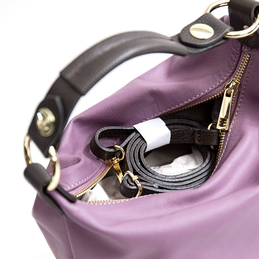 Laura Di Maggio DEMY SMALL – Sacca in pelle nappa lavanda In Linea