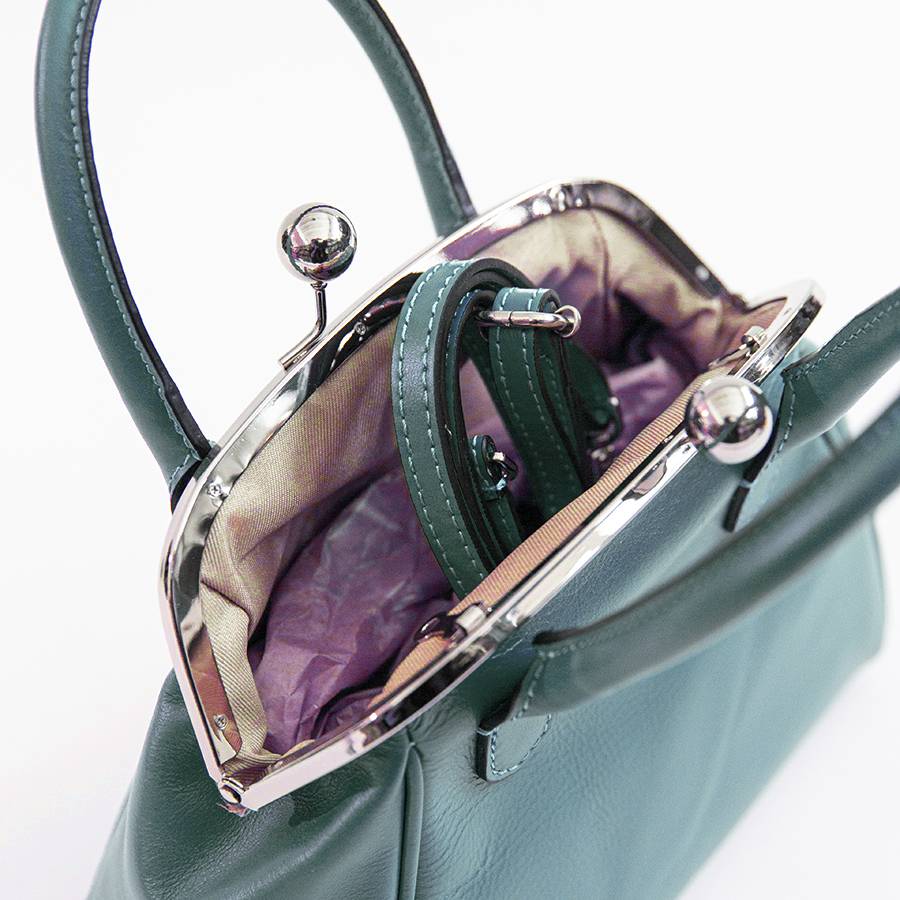 Laura Di Maggio NONNA – Borsa a clutch in nappa avio Qualità