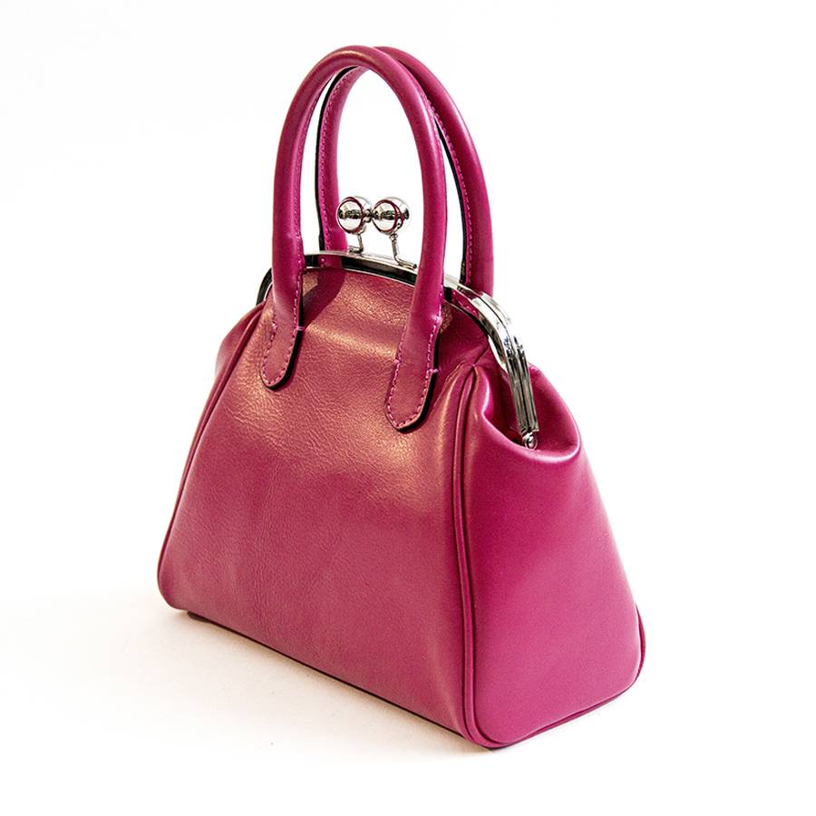 Laura Di Maggio NONNA – Borsa a clutch in nappa fuxia Promozione