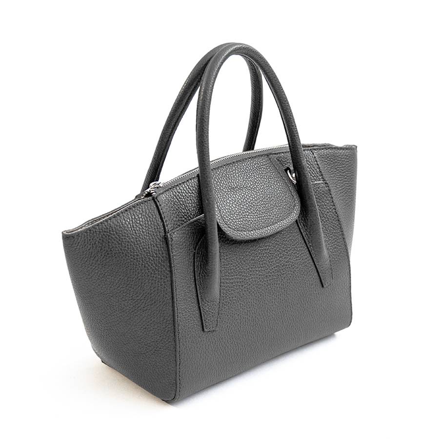 Laura Di Maggio AMELIE – bauletto in pelle dollaro grigio Spedizione Gratuita