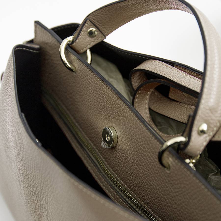 Laura Di Maggio ALEXA – borsa strutturata in pelle dollaro taupe Soddisfazione Garantita
