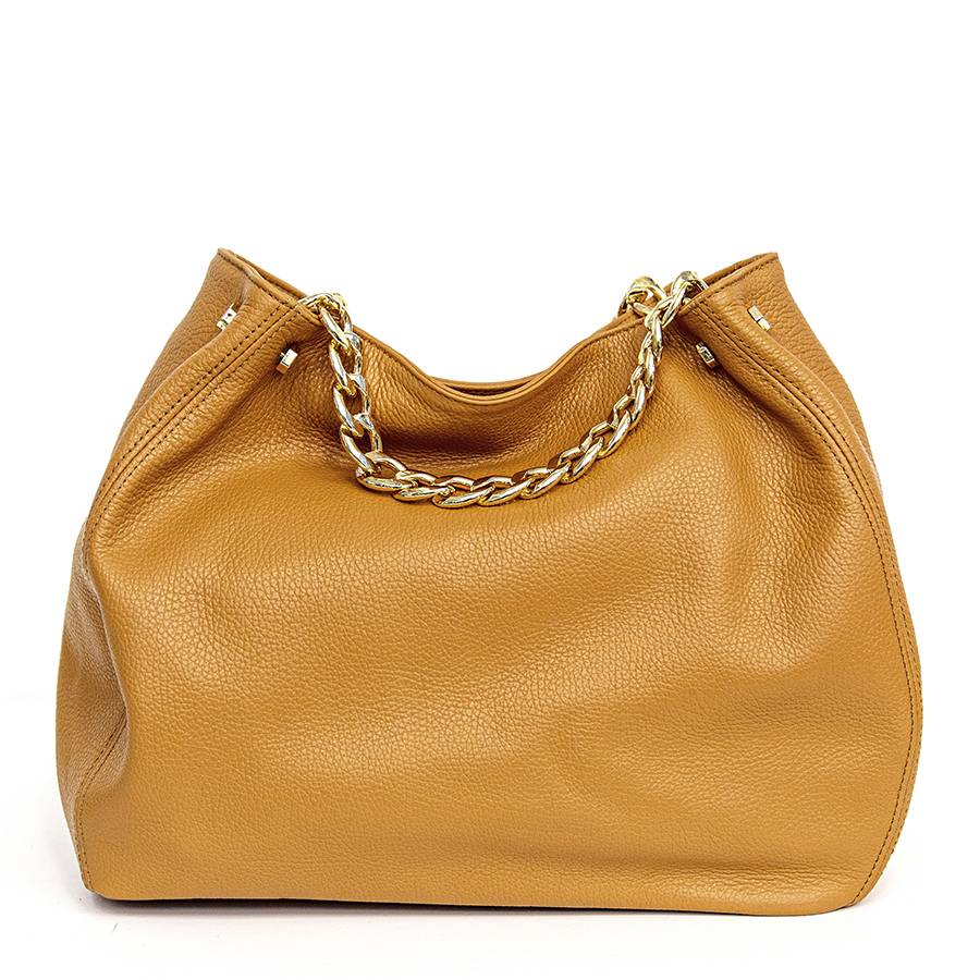 Laura Di Maggio PEACH – borsa a mano con catena in pelle cuoio Consegna Veloce