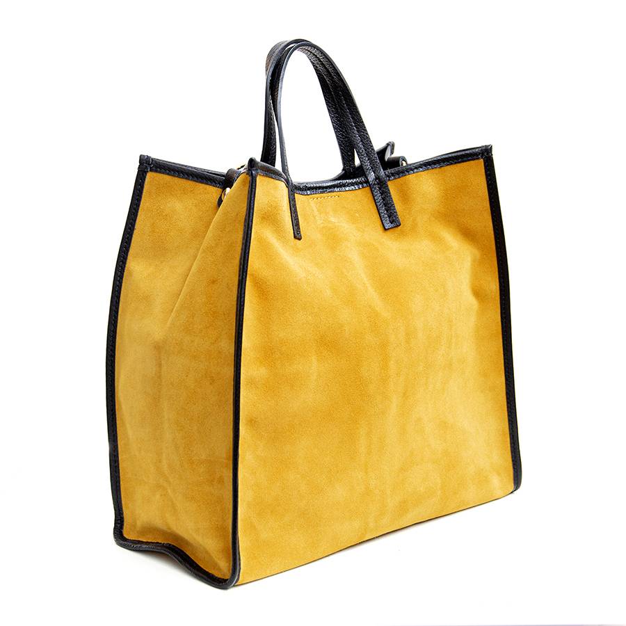 Laura Di Maggio ISABELLA – Shopper in pelle camoscio senape Offerta