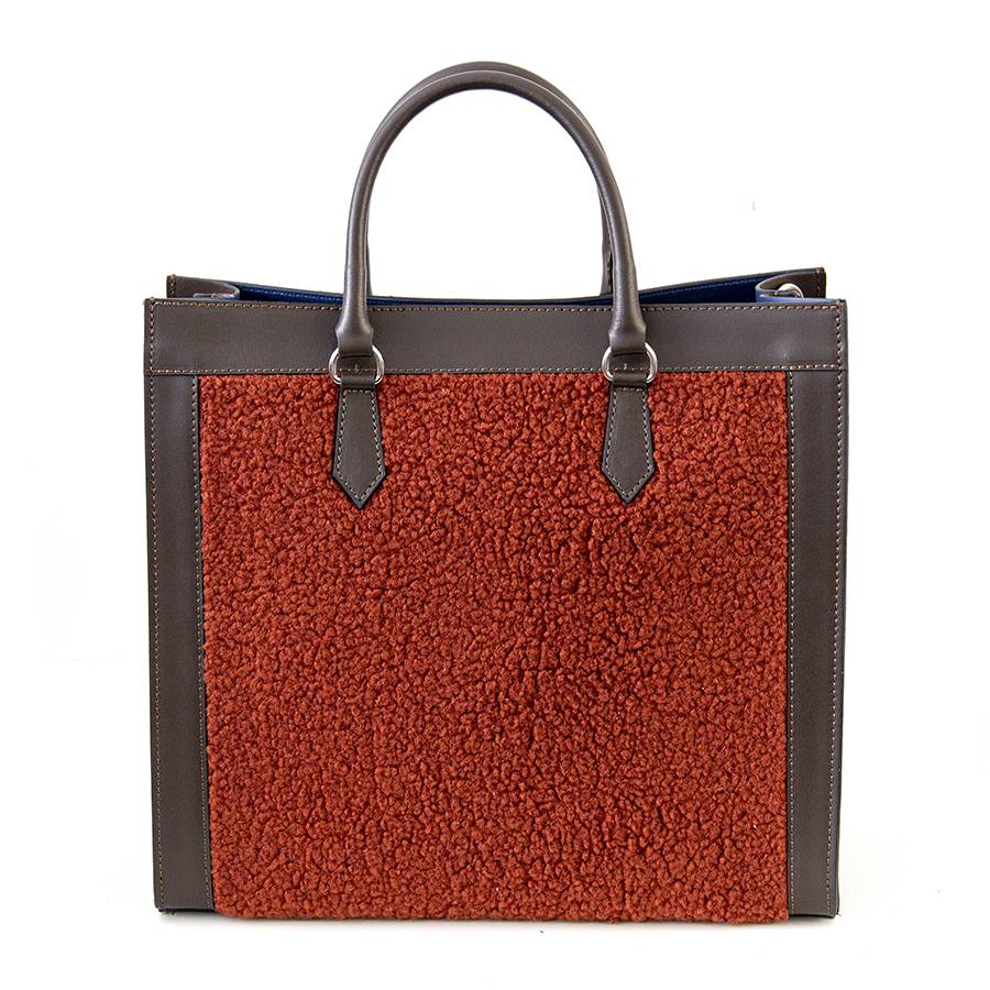 Laura Di Maggio WINNIE – borsa in pelle e tessuto testa di moro Outlet