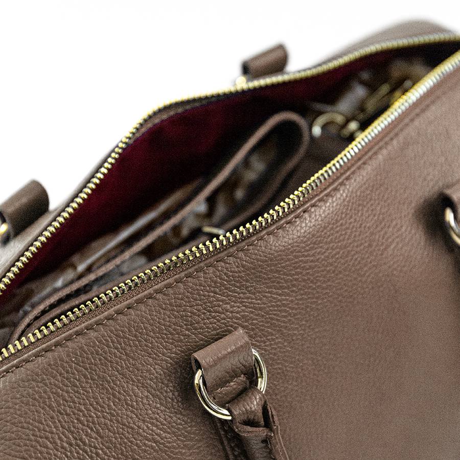Laura Di Maggio BUBBLE – Bauletto in pelle dollaro taupe Saldi