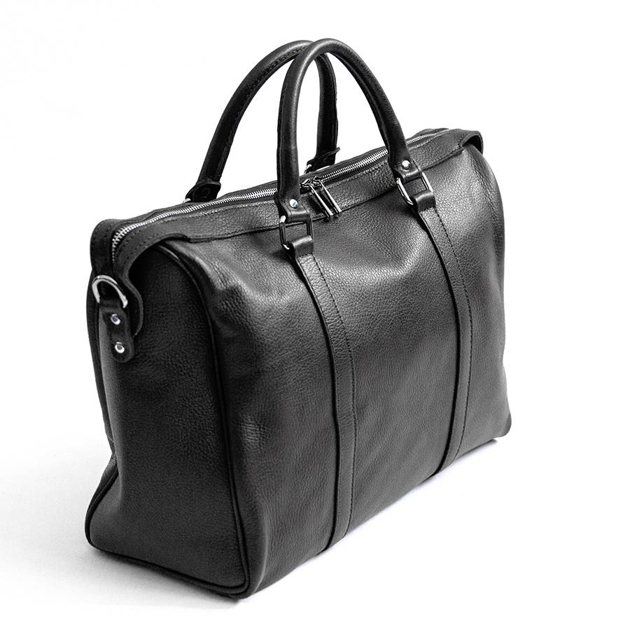 Laura Di Maggio TRAVEL – Borsone in pelle nera Saldi Di Fabbrica
