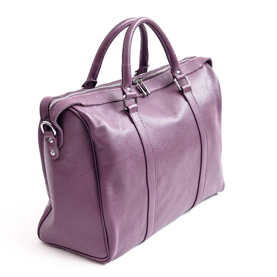 Laura Di Maggio TRAVEL – Borsone in pelle malva Vendite Flash