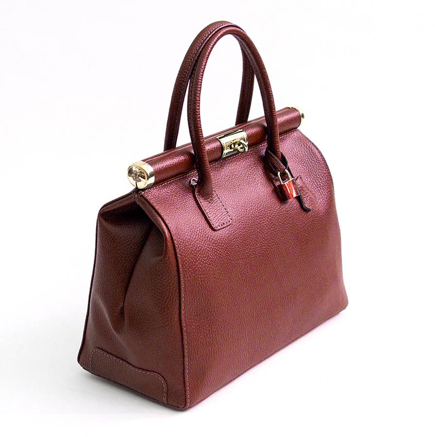 Laura Di Maggio DOCTOR – bauletto in pelle dollaro rubino In Saldo