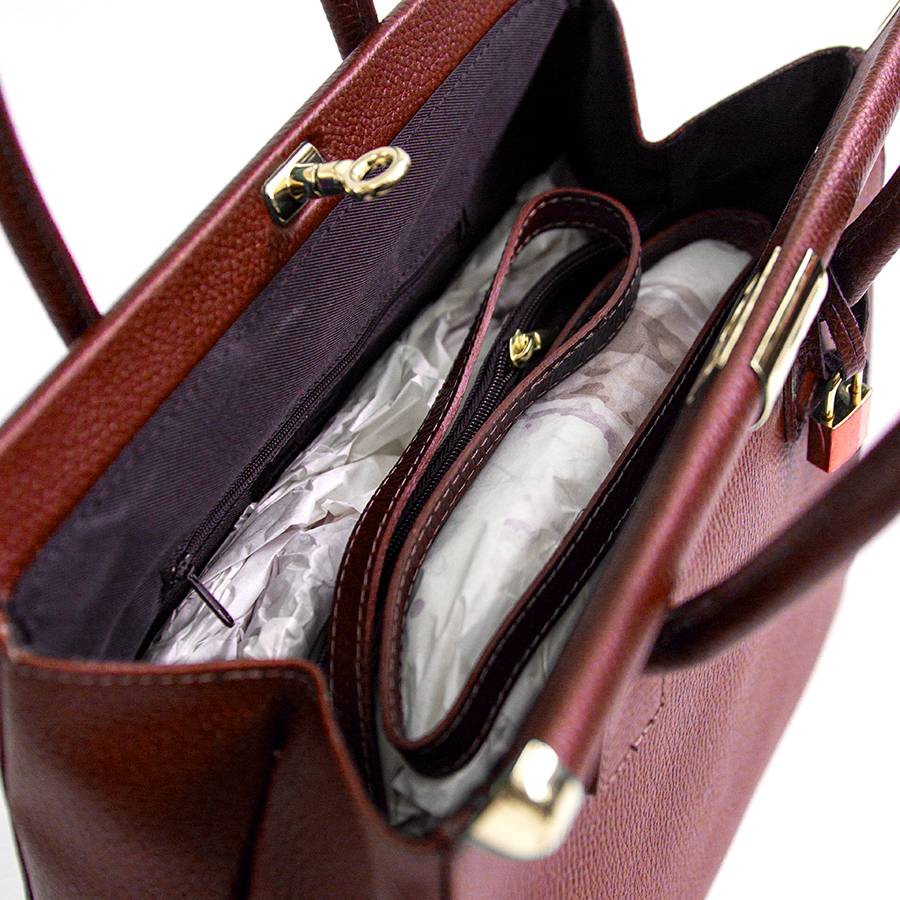 Laura Di Maggio DOCTOR – bauletto in pelle dollaro rubino In Saldo