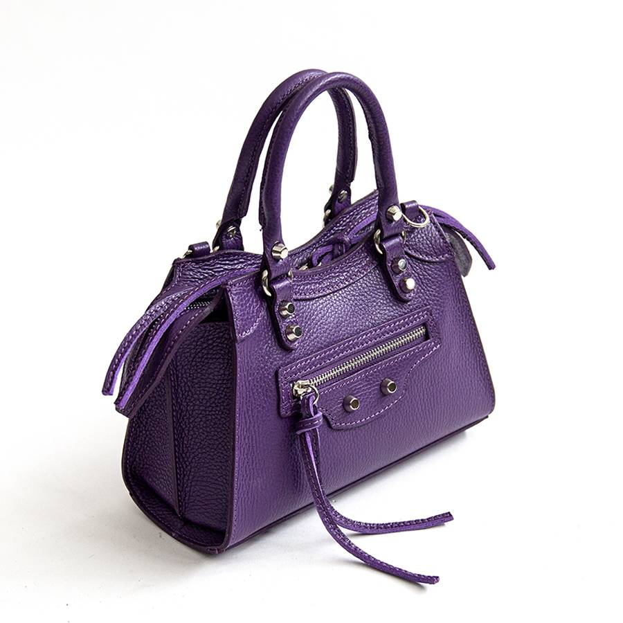 Laura Di Maggio BARCELLONA SMALL – bauletto in pelle viola Nuova