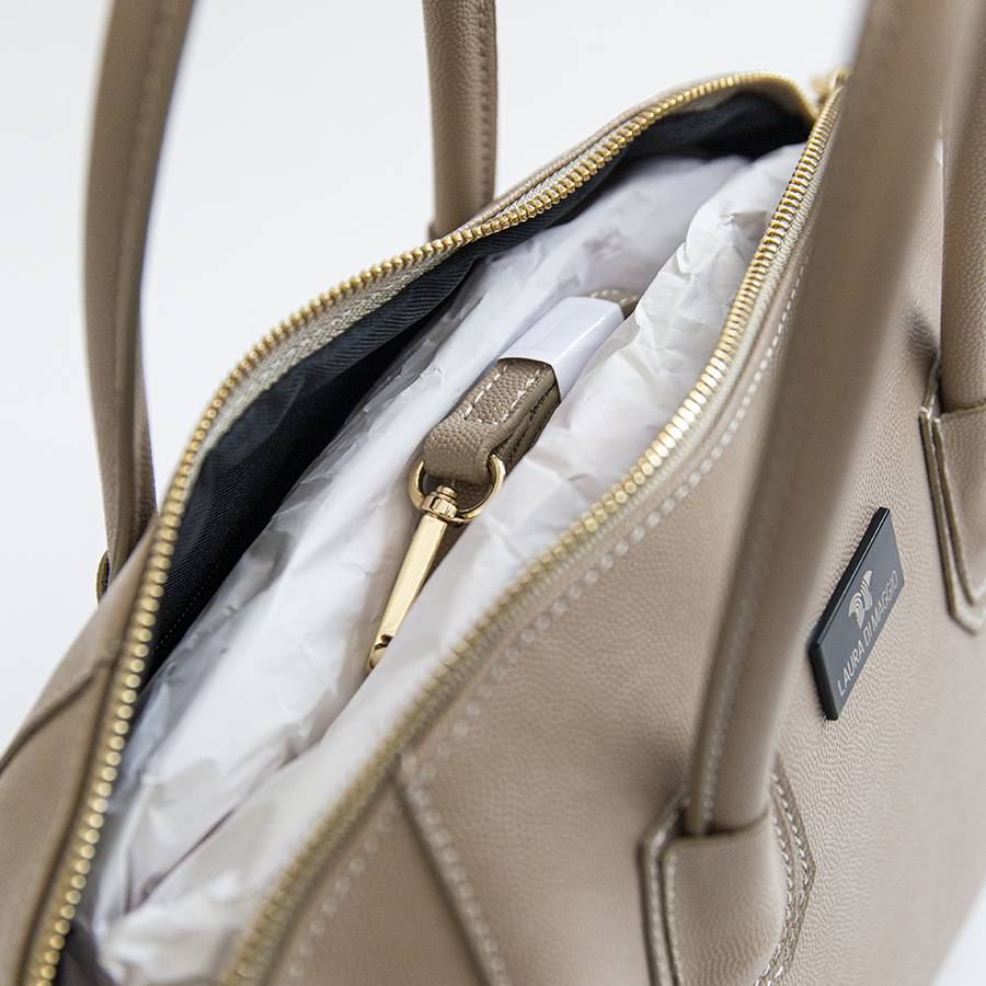 Laura Di Maggio ZAIRA – bauletto in palmellato beige Moda