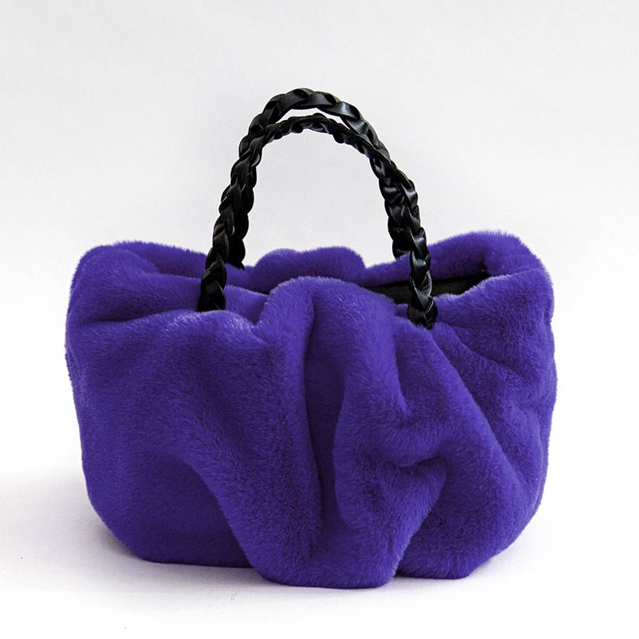 Laura Di Maggio TRUDY – bauletto in ecopelliccia viola 2025