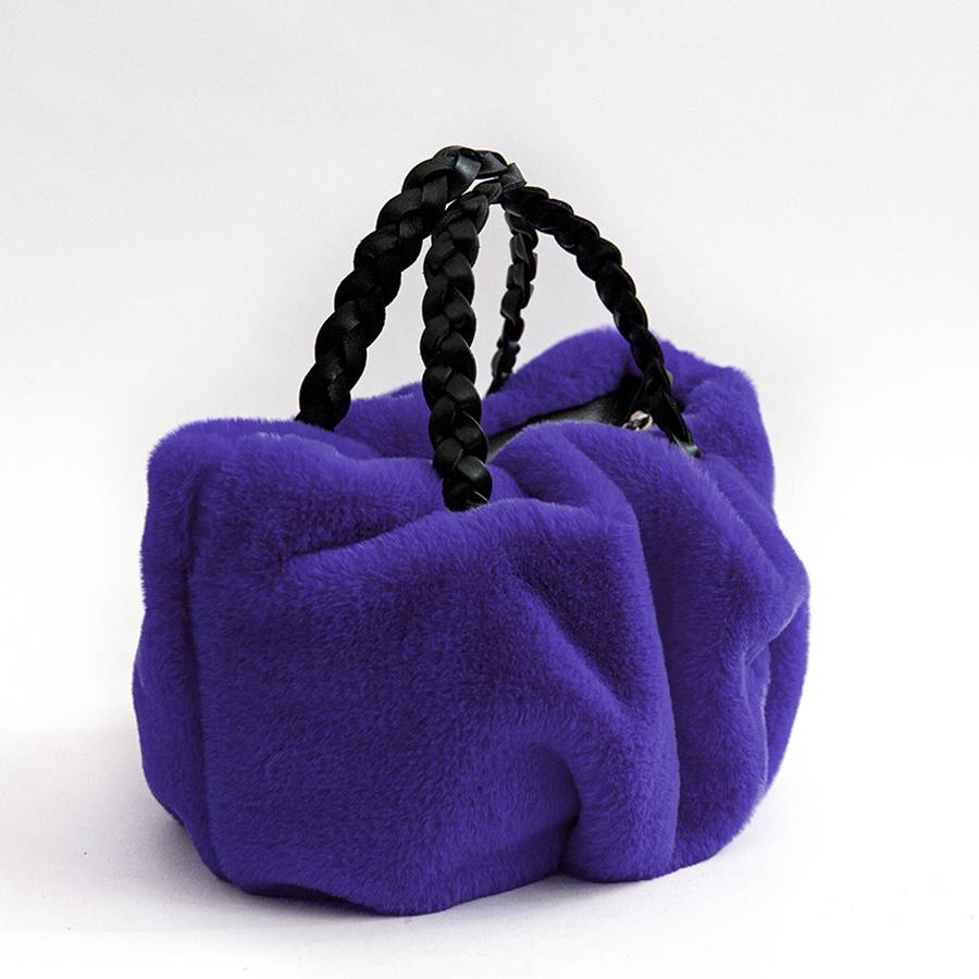 Laura Di Maggio TRUDY – bauletto in ecopelliccia viola 2025