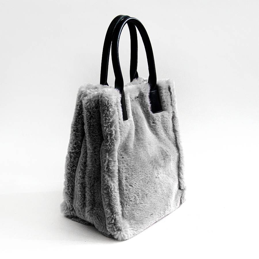 Laura Di Maggio TRUDY BIG – shopping in ecopelliccia grigia In Linea