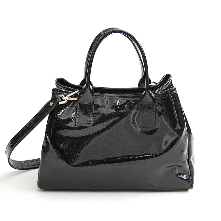 Laura Di Maggio MILANO VERNICE – borsa in pelle verniciata nera Vendita
